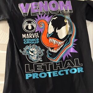 Marvel Venom Black and Purple Short Sleeve Tee